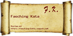 Fasching Kata névjegykártya